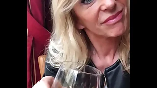 French MILF Marina Beaulieu having sex with BBC close to front of her husband