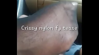 Crissy Nylon Fj Tease at Woodland